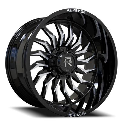 REVENGE OFFROAD RV204 22X12 -44 5X139.7/5X150 BLACK MILLED