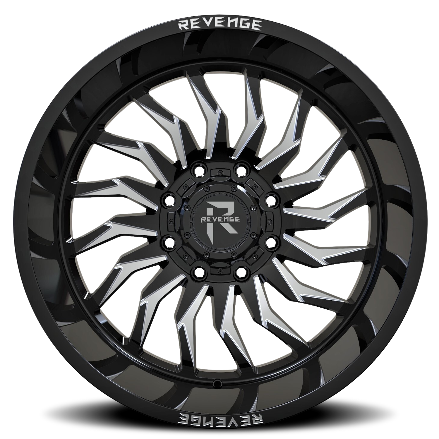 REVENGE OFFROAD RV204 22X12 -44 6X135/6X139.7 BLACK MILLED