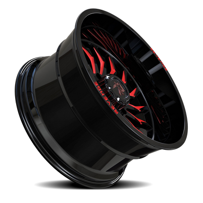 REVENGE OFFROAD RV204 20X10 -19 5X127/5X139.7 BLACK RED MILLED