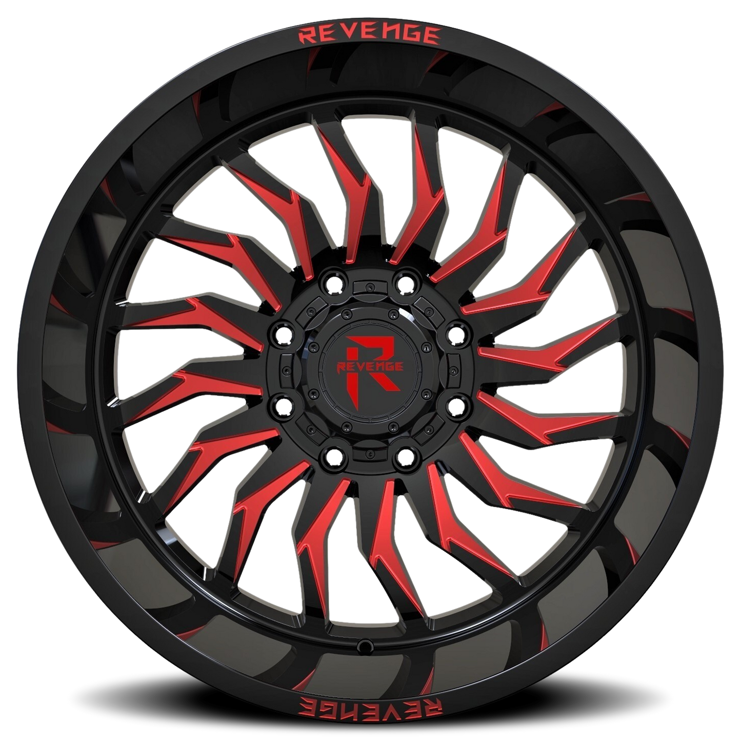 REVENGE OFFROAD RV204 20X10 -19 5X127/5X139.7 BLACK RED MILLED