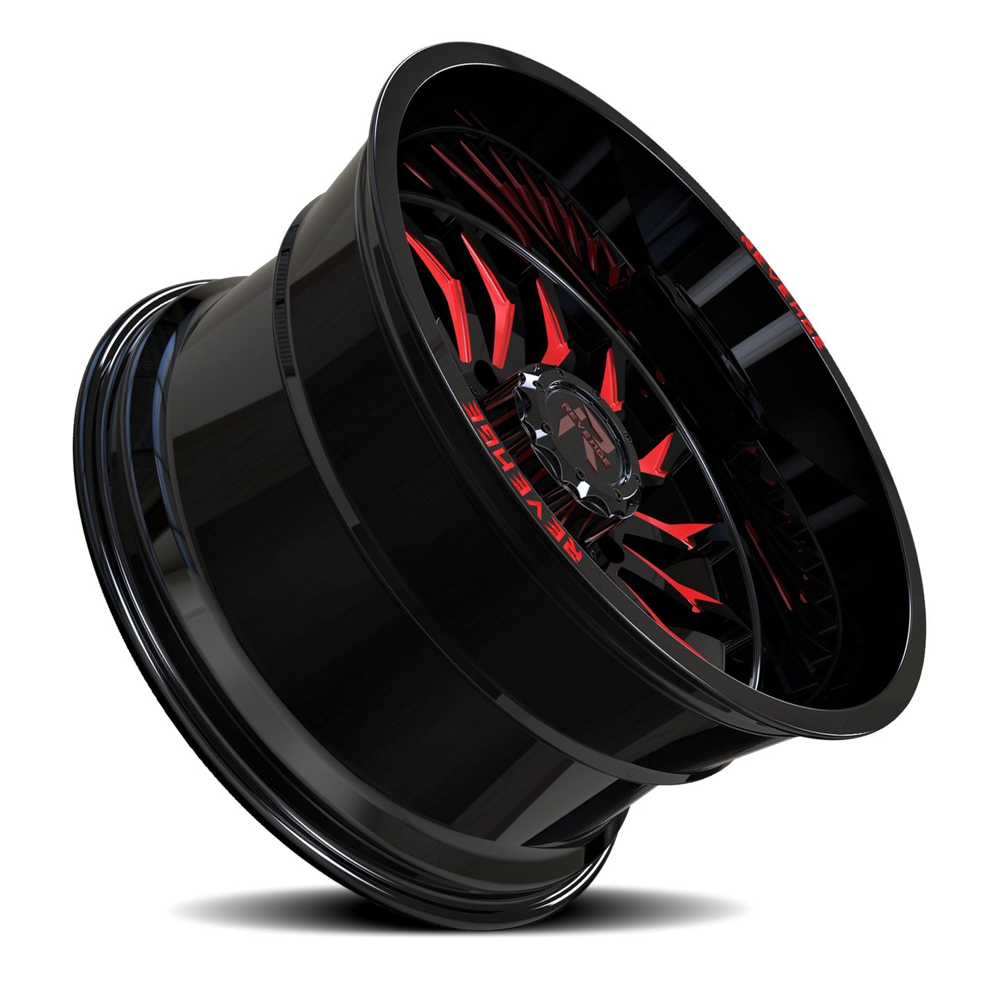 REVENGE OFFROAD RV204 20X10 -19 8X180 BLACK RED MILLED