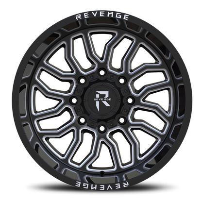REVENGE OFFROAD RV205 22X12 -44 8X180 BLACK MILLED