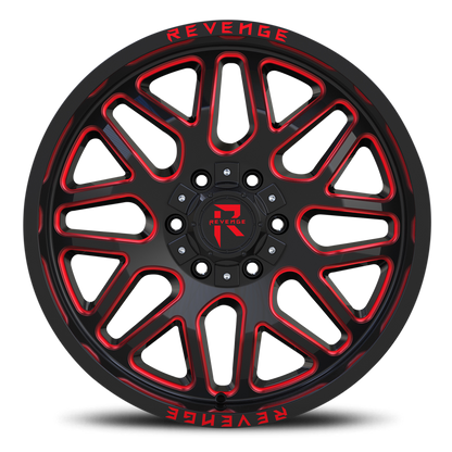 REVENGE OFFROAD RV206 20X12 -44 8X170 BLACK RED MILLED