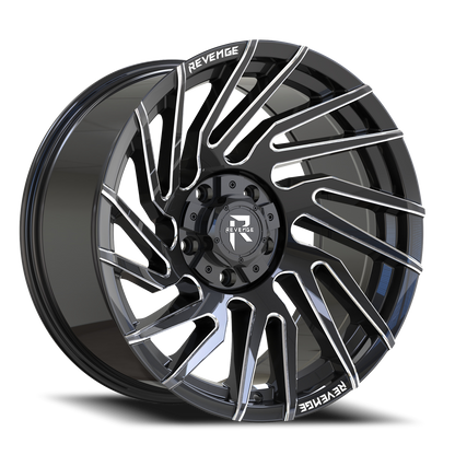 REVENGE OFFROAD RV207 20X10 -19 5X127/5X139.7 BLACK MILLED