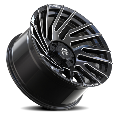 REVENGE OFFROAD RV207 24X10 -19 5X127/5X139.7 BLACK MILLED