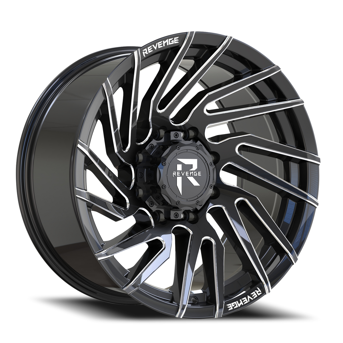 REVENGE OFFROAD RV207 20X9 0 8X165.1 BLACK MILLED