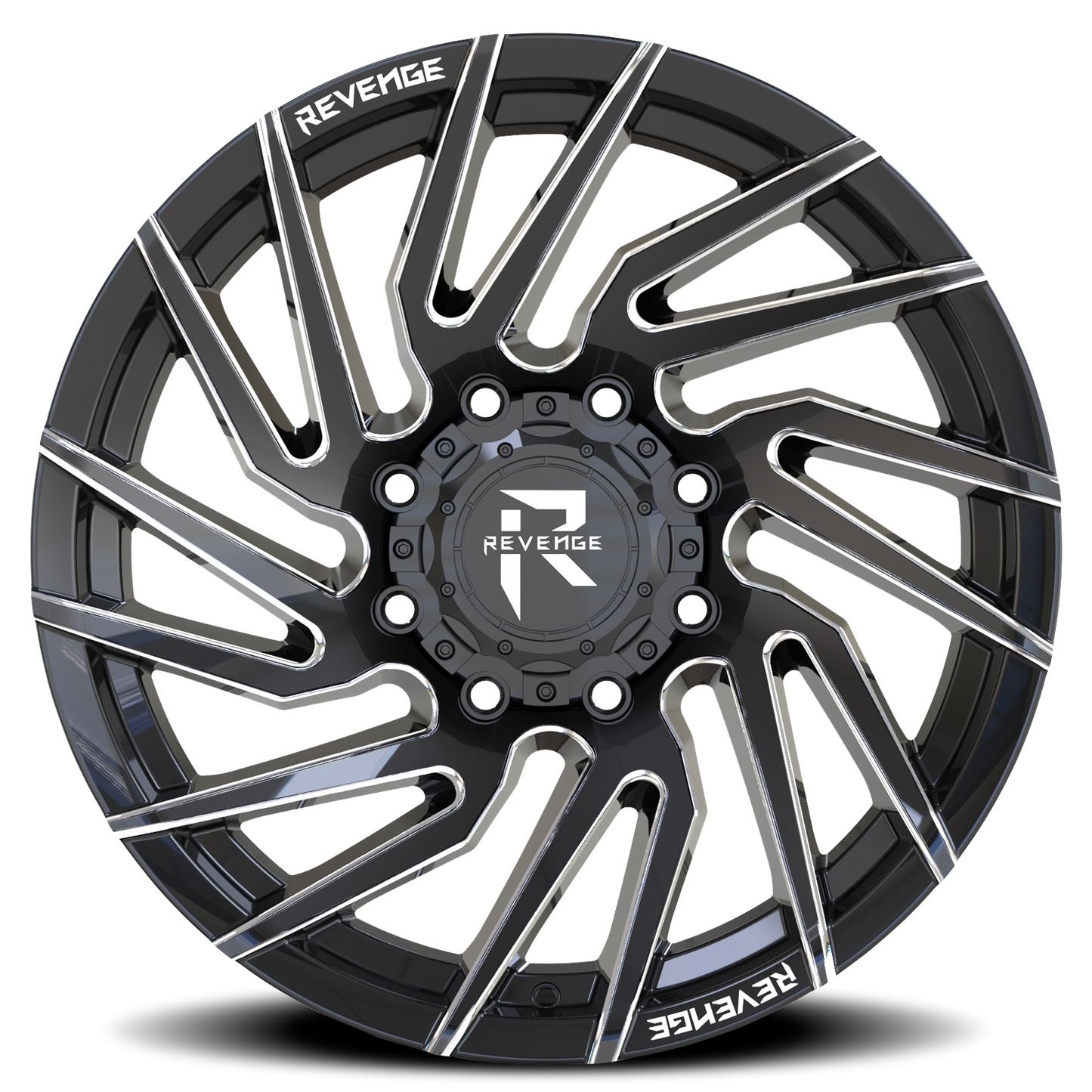 REVENGE OFFROAD RV207 20X9 0 8X180 BLACK MILLED