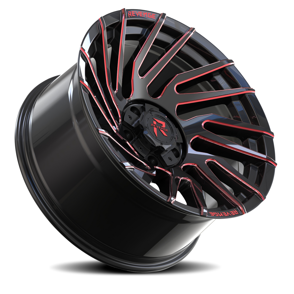 REVENGE OFFROAD RV207 20X9 0 5X127/5X139.7 BLACK RED MILLED