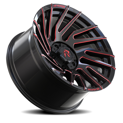 REVENGE OFFROAD RV207 22X10 -19 5X127/5X139.7 BLACK RED MILLED