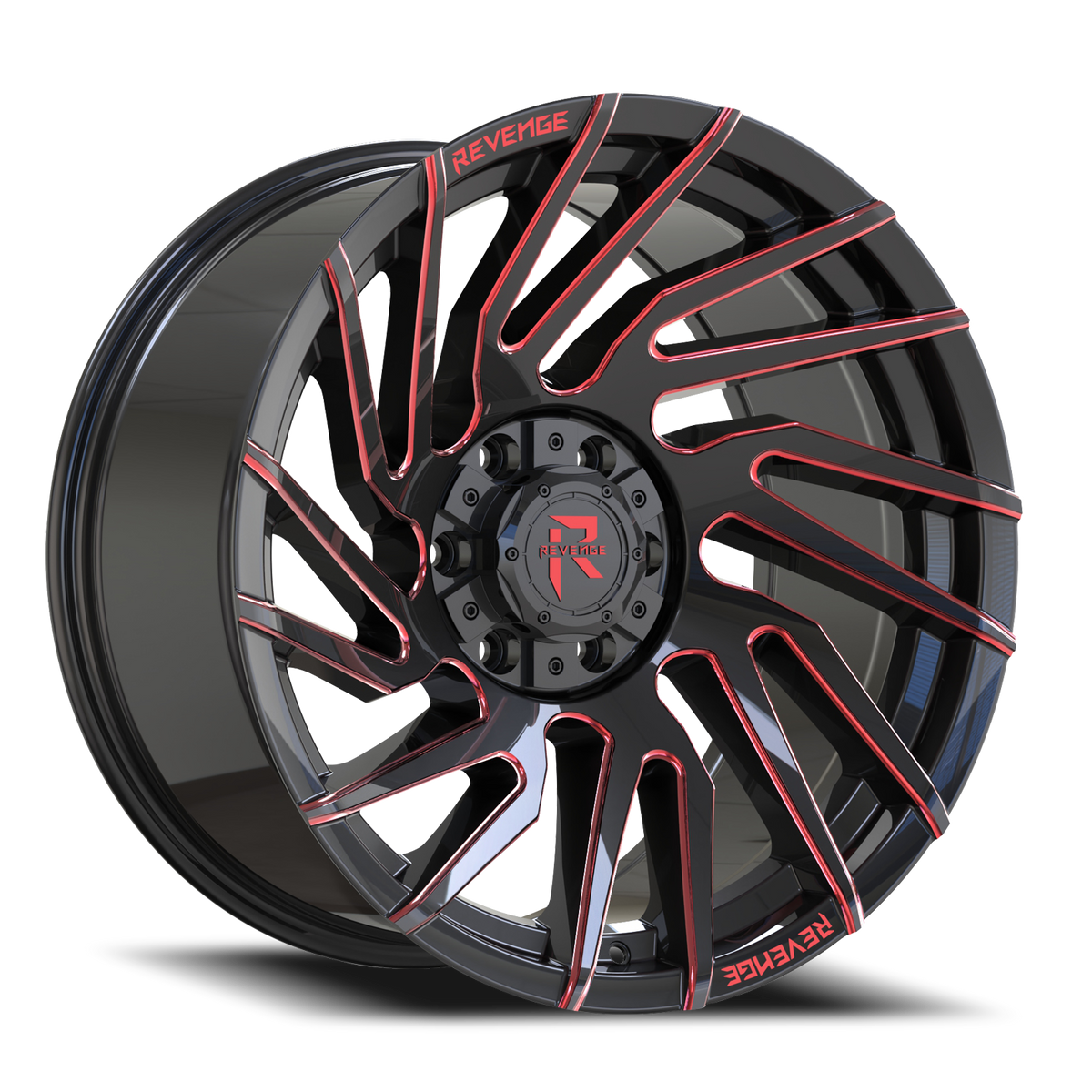 REVENGE OFFROAD RV207 20X9 0 6X135/6X139.7 BLACK RED MILLED