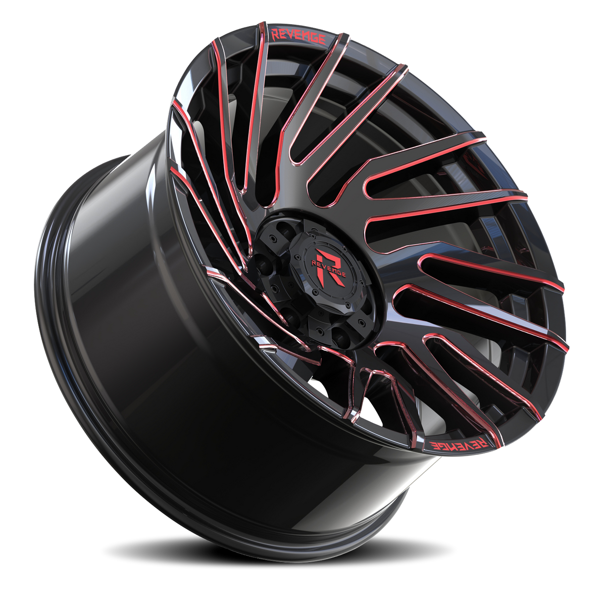 REVENGE OFFROAD RV207 20X9 0 6X135/6X139.7 BLACK RED MILLED