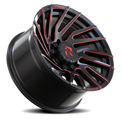 REVENGE OFFROAD RV207 20X10 -19 8X180 BLACK RED MILLED