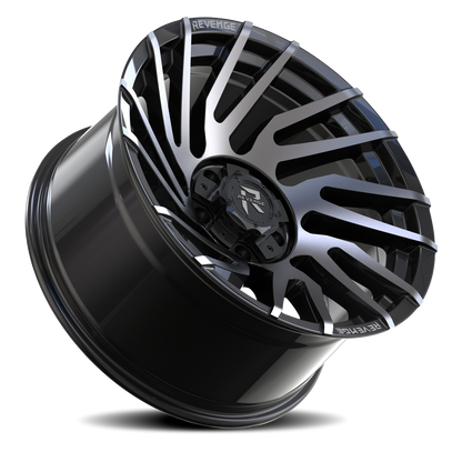 REVENGE OFFROAD RV207 24X10 -19 5X127/5X139.7 GLOSS BLACK MACHINED TITANIUM DOUBLE DARK TINT
