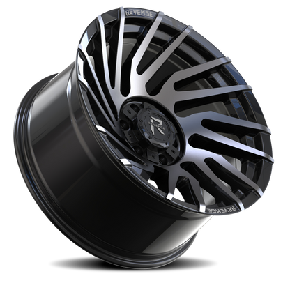 REVENGE OFFROAD RV207 20X9 0 6X135/6X139.7 GLOSS BLACK MACHINED TITANIUM DOUBLE DARK TINT