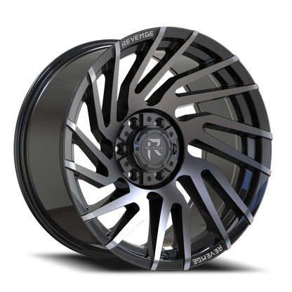 REVENGE OFFROAD RV207 22X10 -19 6X135/6X139.7 TITANIUM BLACK MACHINED