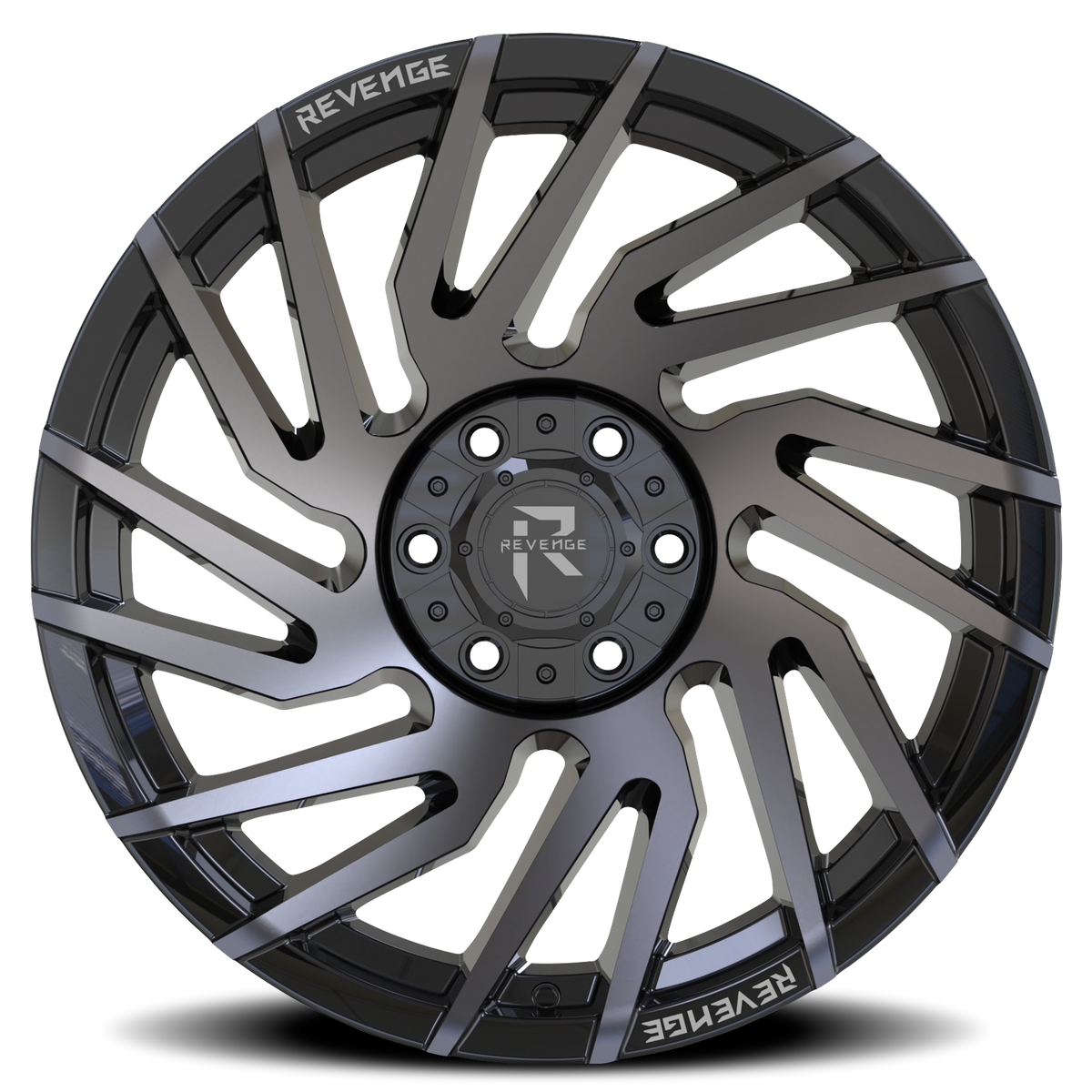 REVENGE OFFROAD RV207 22X10 -19 6X135/6X139.7 TITANIUM BLACK MACHINED
