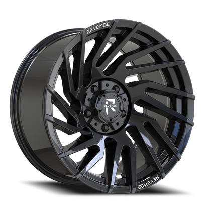 REVENGE OFFROAD RV207 20X10 -19 5X127/5X139.7 GLOSS BLACK RIVETS