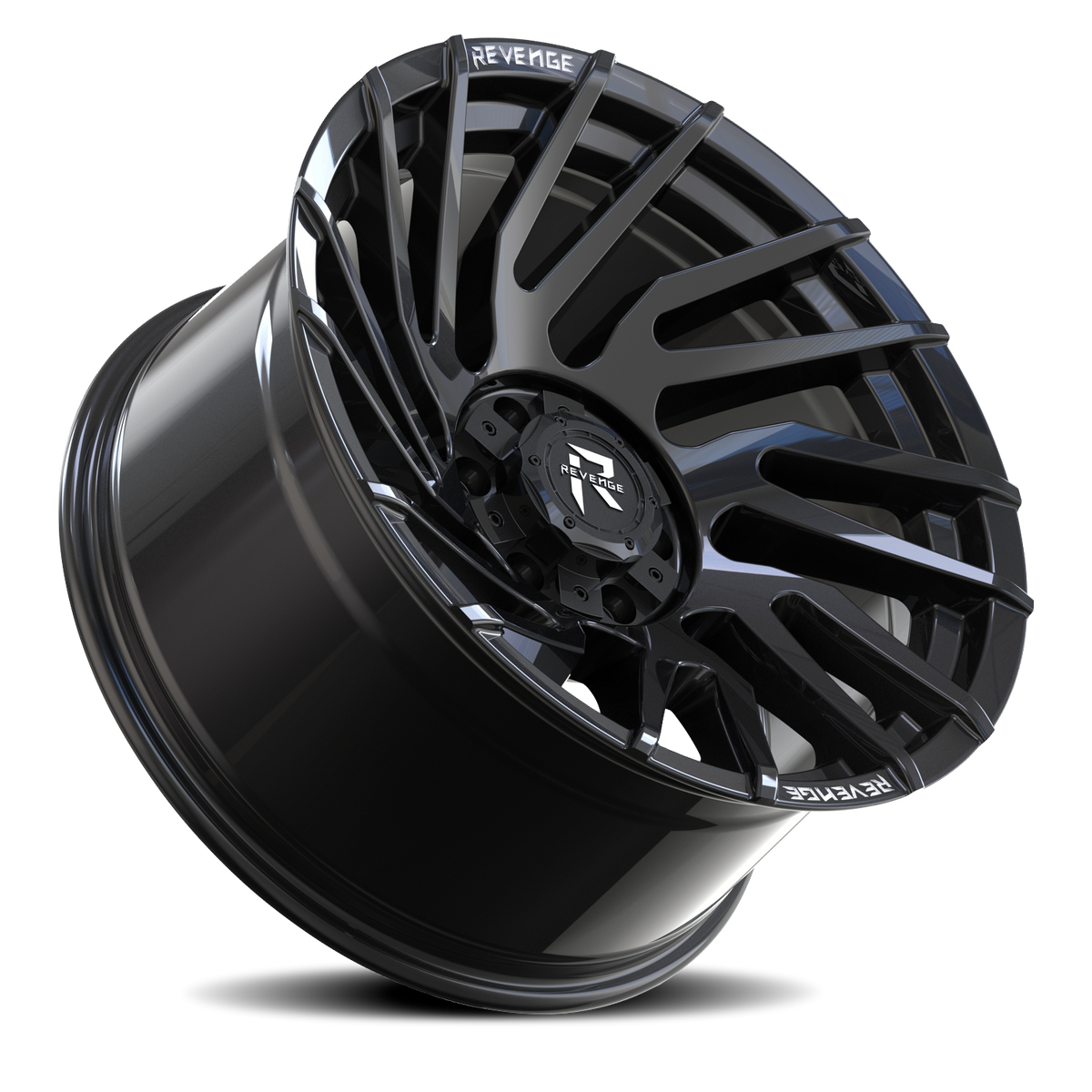REVENGE OFFROAD RV207 20X10 -19 6X135/6X139.7 GLOSS BLACK RIVETS