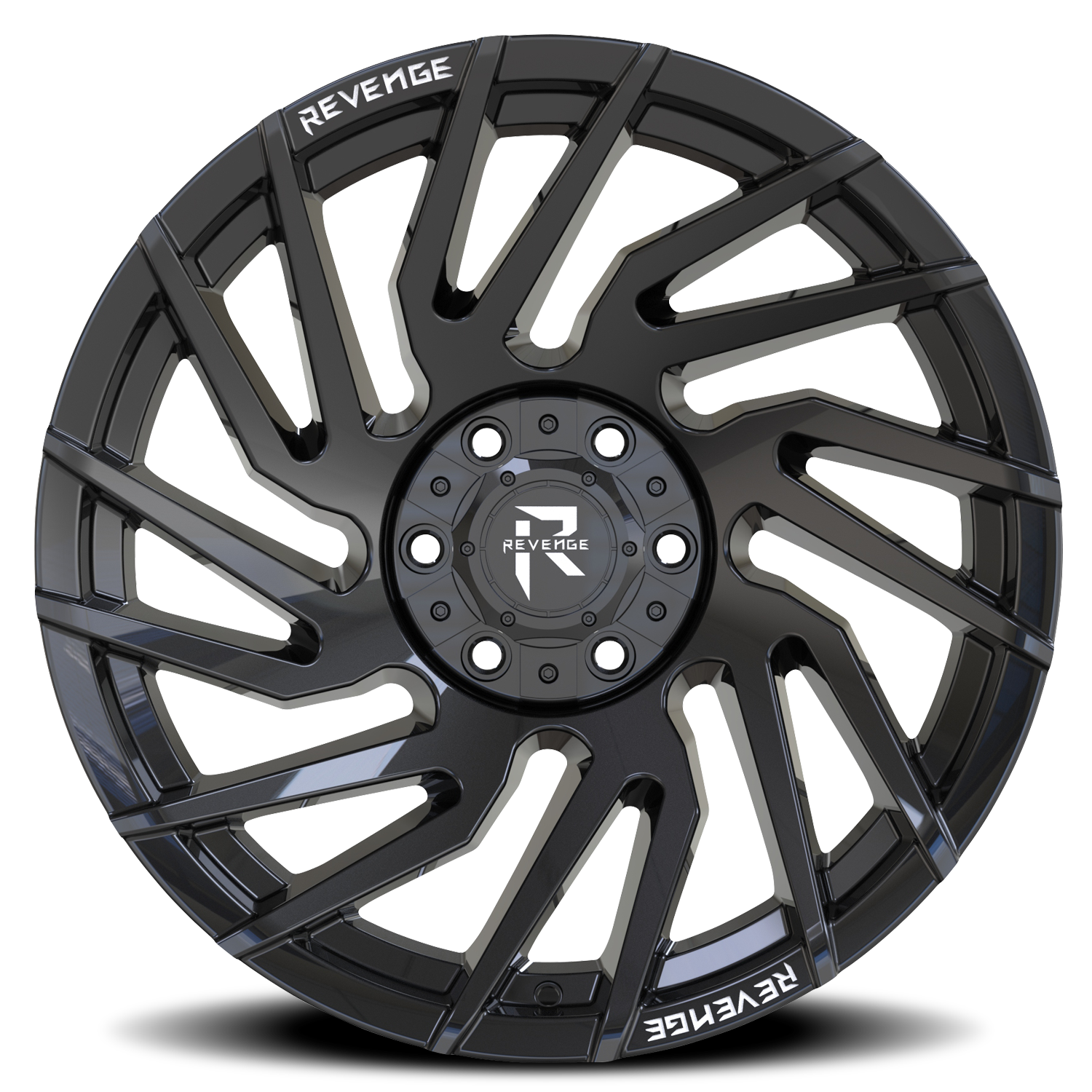 REVENGE OFFROAD RV207 20X9 0 6X135/6X139.7 GLOSS BLACK RIVETS