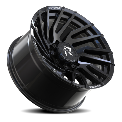 REVENGE OFFROAD RV207 20X10 -19 8X165.1 GLOSS BLACK RIVETS