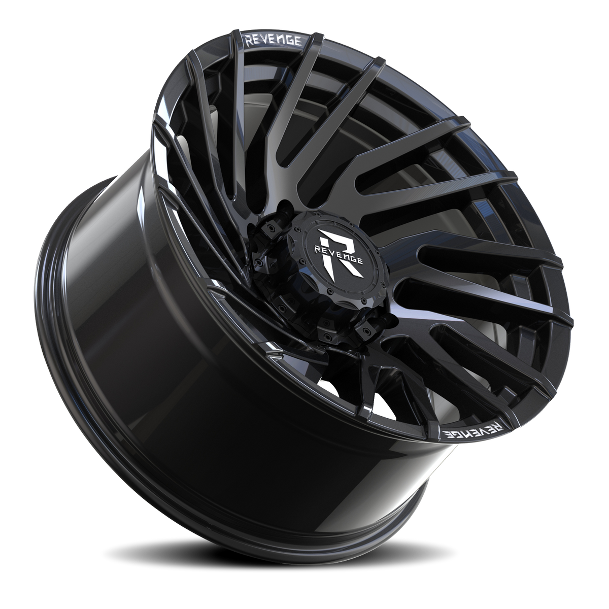 REVENGE OFFROAD RV207 20X10 -19 8X180 GLOSS BLACK RIVETS