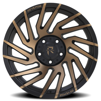 REVENGE OFFROAD RV207 20X10 -19 5X127/5X139.7 SATIN BRONZE BRONZE MACHINED-DOUBLE DARK TINT