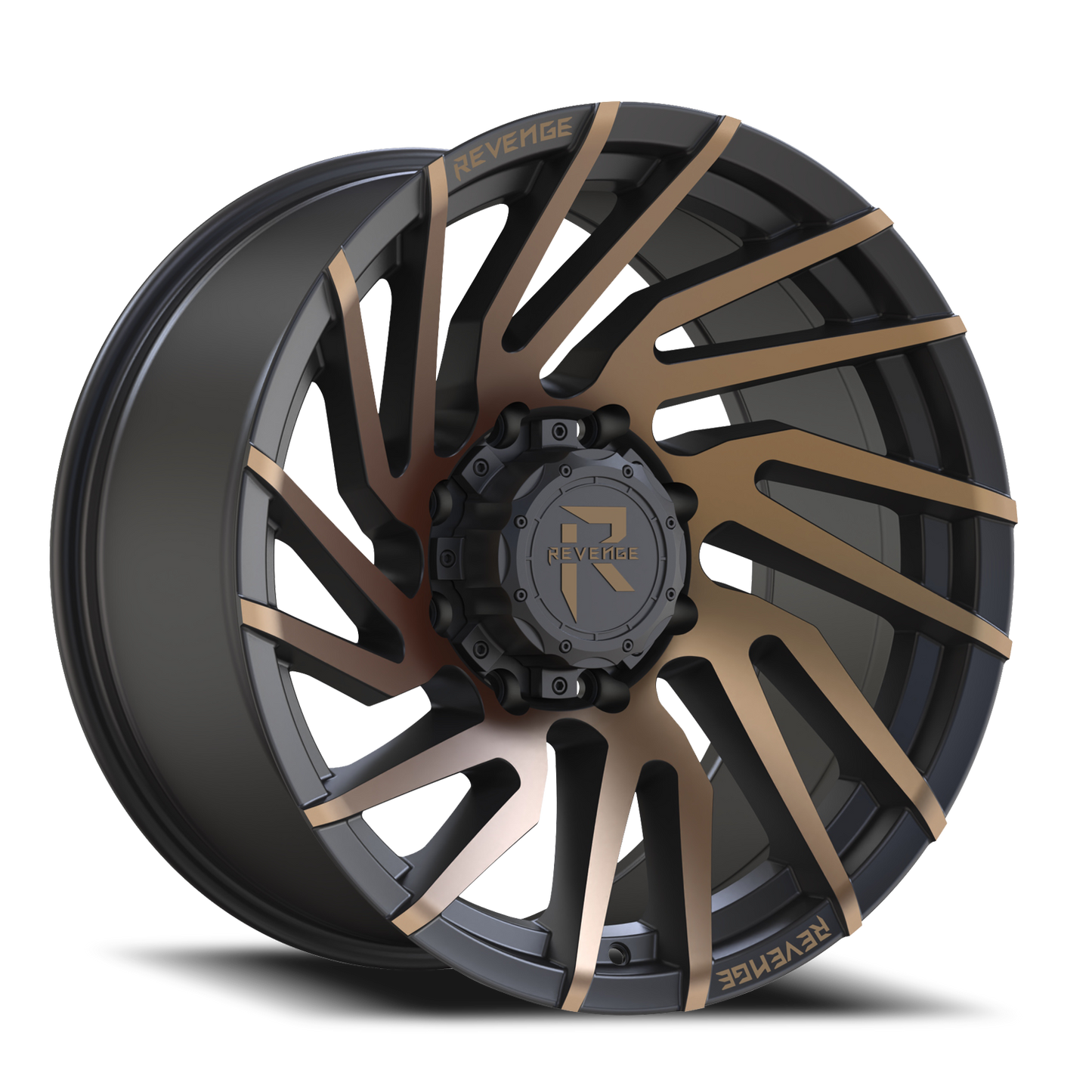 REVENGE OFFROAD RV207 20X9 0 8X165.1 SATIN BRONZE BRONZE MACHINED-DOUBLE DARK TINT
