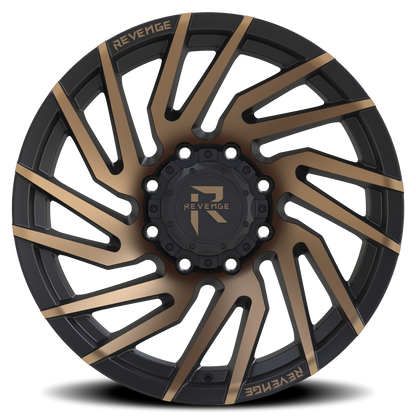 REVENGE OFFROAD RV207 24X10 -19 8X165.1 SATIN BRONZE BRONZE MACHINED-DOUBLE DARK TINT