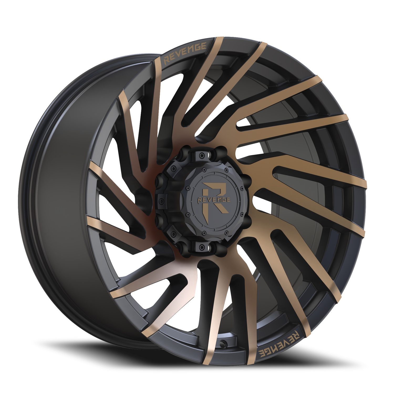 REVENGE OFFROAD RV207 22X10 -19 8X180 SATIN BRONZE BRONZE MACHINED-DOUBLE DARK TINT