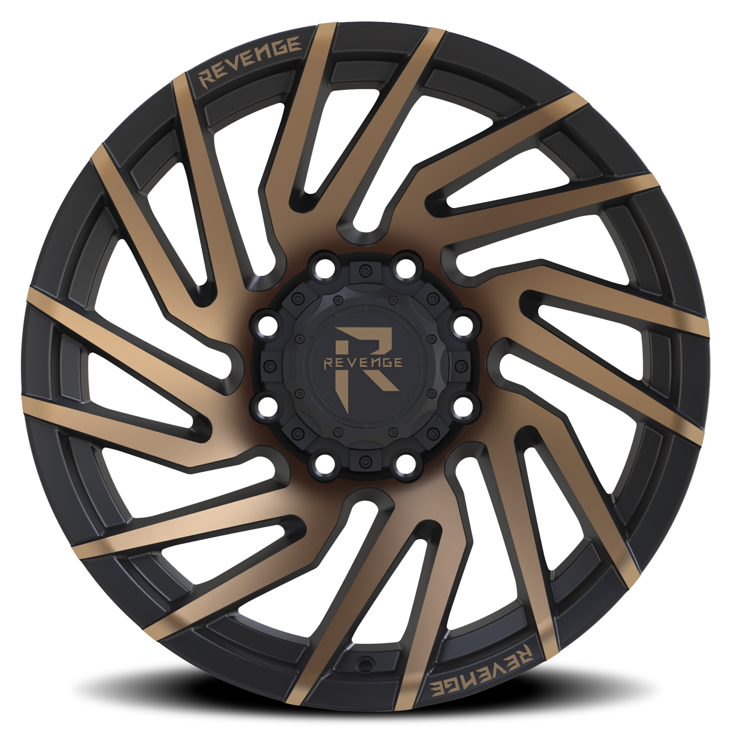 REVENGE OFFROAD RV207 22X10 -19 8X180 SATIN BRONZE BRONZE MACHINED-DOUBLE DARK TINT