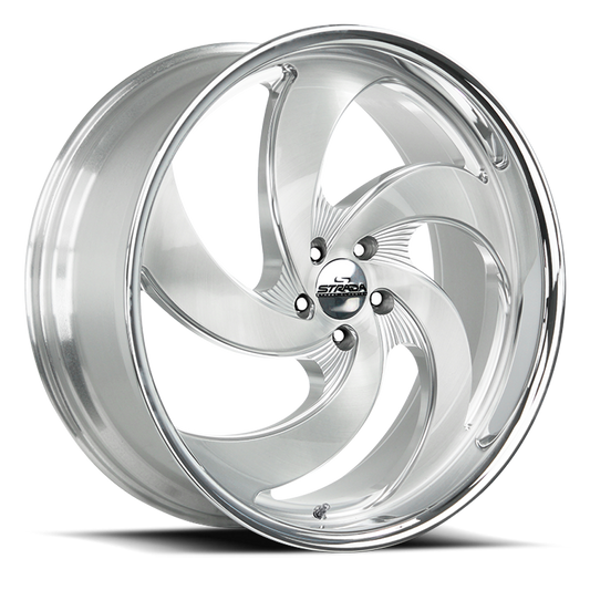 STRADA STREET CLASSICS C05 RETRO 5 22X10 20MM 5X139.7 BRUSHED FACE SILVER MILLED SS | C05253920DBFSMLSS