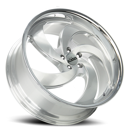 STRADA STREET CLASSICS C05 RETRO 5 22X10 20MM 5X127 BRUSHED FACE SILVER MILLED SS | C05252720DBFSMLSS