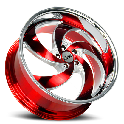 STRADA STREET CLASSICS C05 RETRO 5 22X9 35MM 5X120 CANDY RED MILLED SS LIP | C05252035RMLSS