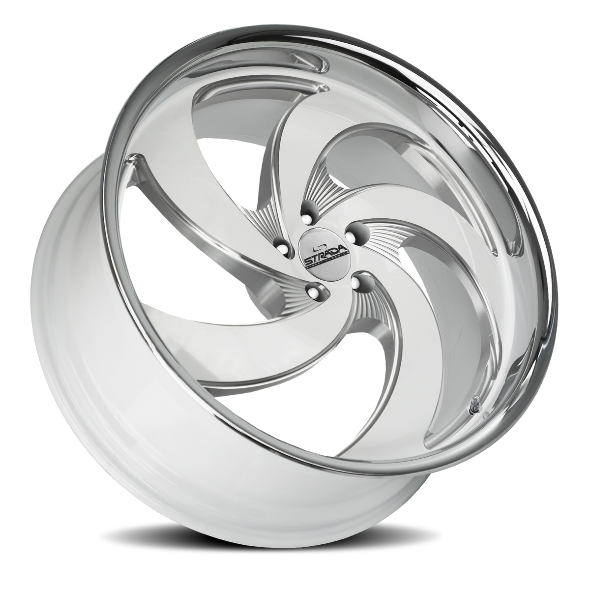 STRADA STREET CLASSICS C05 RETRO 5 22X10 24MM 6X139.7 GLOSS WHITE MILLED SS LIP | C05263924DWMLSS