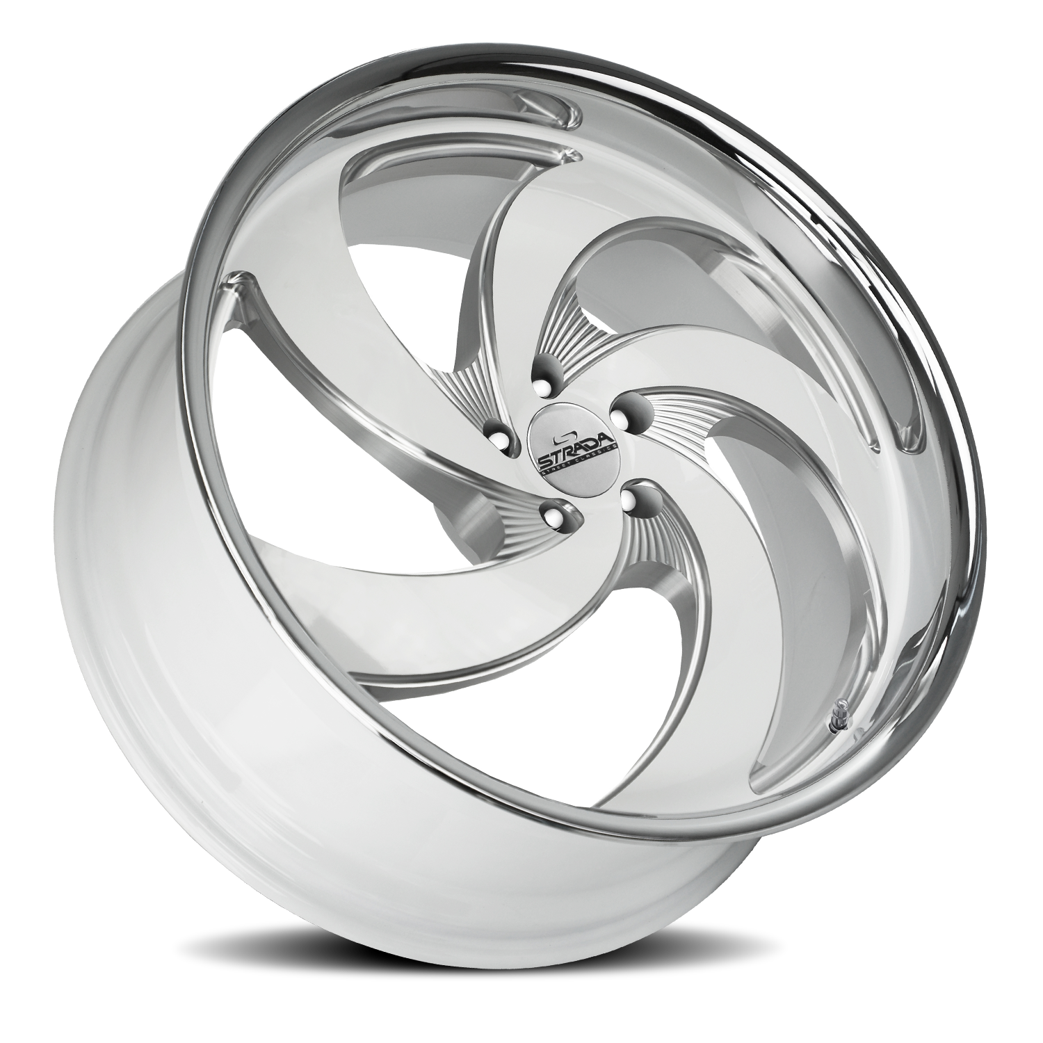 STRADA STREET CLASSICS C05 RETRO 5 22X10 24MM 6X139.7 GLOSS WHITE MILLED SS LIP | C05263924DWMLSS