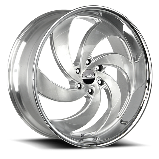 STRADA STREET CLASSICS C06 RETRO 6 26X10 26MM 6X135 BRUSHED FACE SILVER MILLED SS | C06663526BFSMLSS