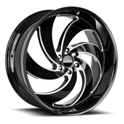 STRADA STREET CLASSICS C06 RETRO 6 26X10 26MM 6X139.7 GLOSS BLACK MILLED | C06663926GBML