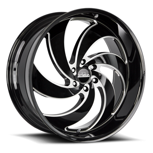 STRADA STREET CLASSICS C06 RETRO 6 26X10 26MM 6X139.7 GLOSS BLACK MILLED | C06663926GBML