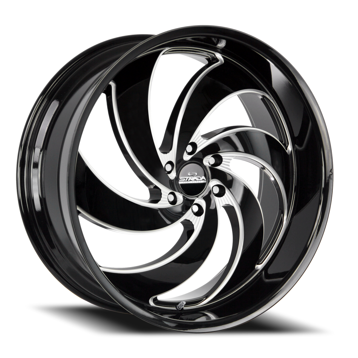 STRADA STREET CLASSICS C06 RETRO 6 24X10 24MM 6X135 GLOSS BLACK MILLED SS LIP | C06463524GBMLSS