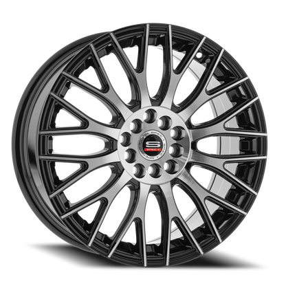 SPEC-1 SP-55 20X8.5 38 5X114.3/5X120 GLOSS BLACK & MACHINED