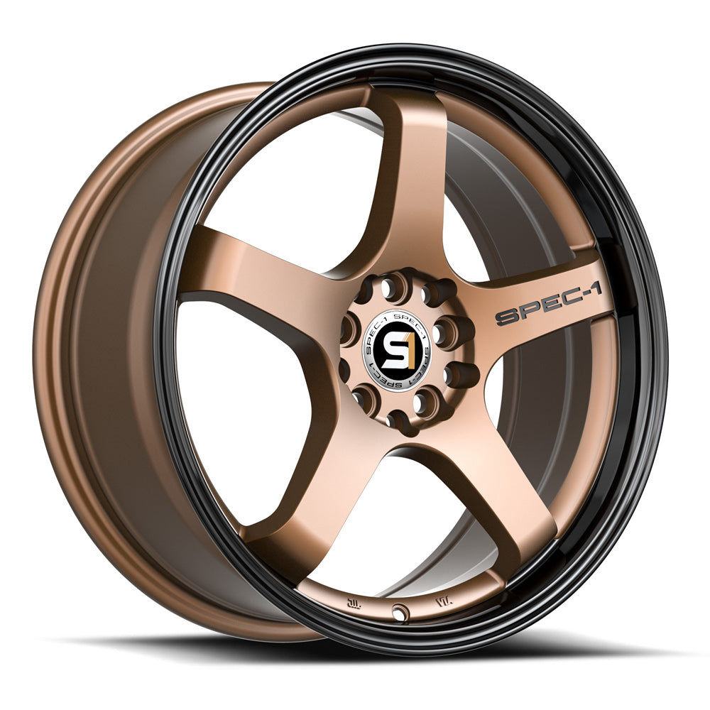 SPEC-1 SPT-31 18X8.5 38 5X100/5X114.3 MATTE BRONZE & BLACK LIP