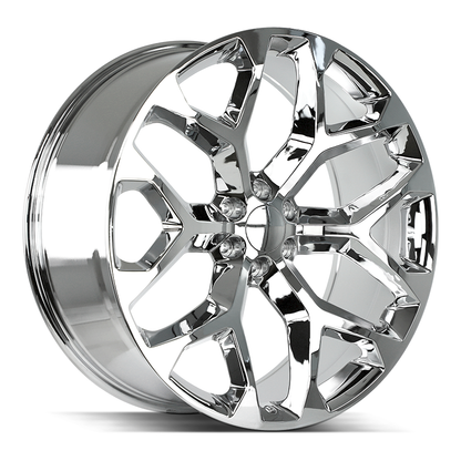 SNOWFLAKE 20x9 +24 6x139.7 CHROME
