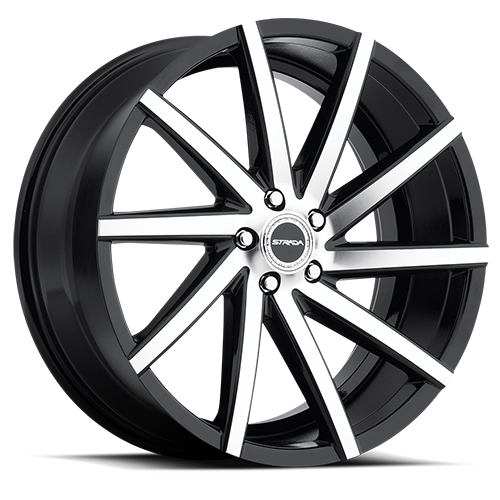 STRADA S41 SEGA 20X8.5 35MM 5X114.3 GLOSS BLACK MACHINED | S41051435GBM