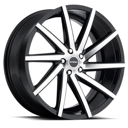 STRADA S41 SEGA 20X8.5 35MM 5X114.3 GLOSS BLACK MACHINED | S41051435GBM