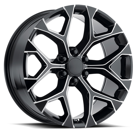 Strada Wheel Replicas Snowflake R176 20x9 24 6x139.7 Gloss Black Milled