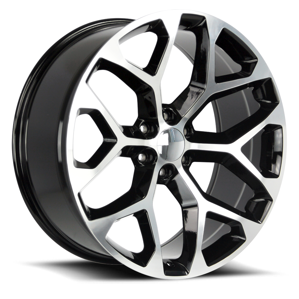 Strada Wheel Replicas Snowflake R176 20x9 24 6x139.7 Gloss Black Machined