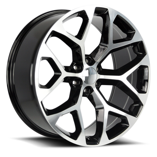 Strada Wheel Replicas Snowflake R176 20x9 24 6x139.7 Gloss Black Machined
