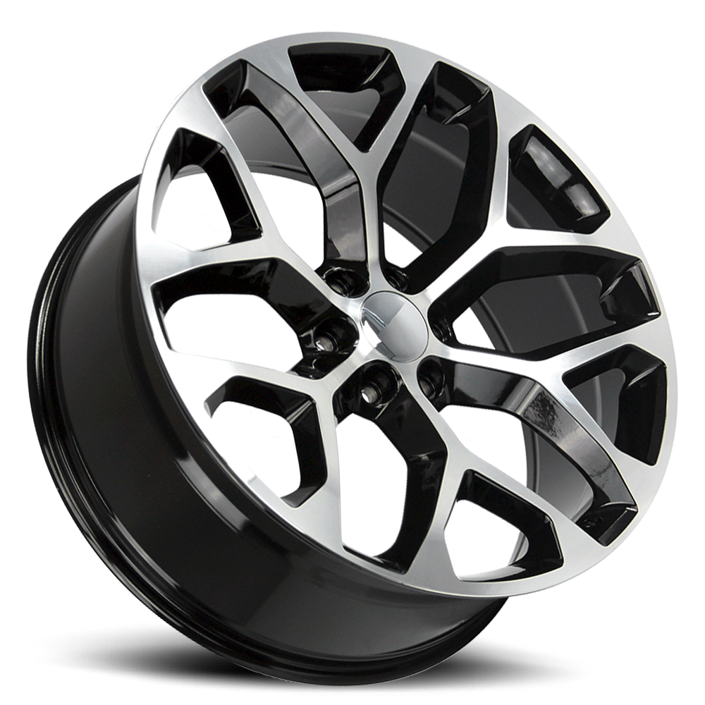 Strada Wheel Replicas Snowflake R176 20x9 24 6x139.7 Gloss Black Machined