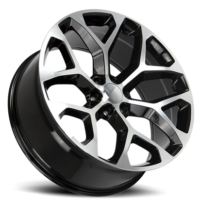 Strada Wheel Replicas Snowflake R176 20x9 24 6x139.7 Gloss Black Machined