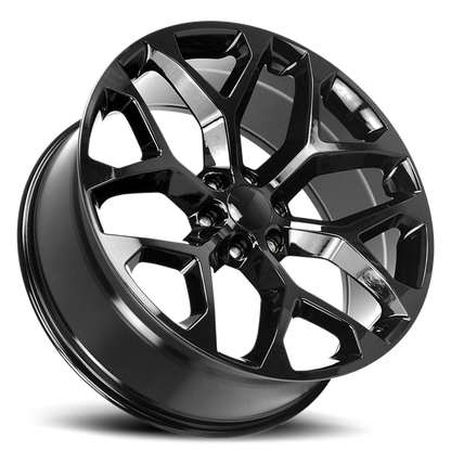 Strada Wheel Replicas Snowflake R176 20x9 24 6x139.7 Gloss Black